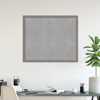 Amanti Art Grey Framed Magnetic Board 43x51 Oversize Vision Board for use with Magnets, 100% Metal Sheet to Display Items as Office Decor or for Home Organization in mudroom, Kitchen or Kids Room