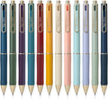 Taja Gel Pens, 12 Pcs Quick Dry Black Gel Ink Pens, 0.5mm Fine Point Smooth Writing Pens for Journaling and Note Taking, Cute Aesthetic Pens for Women & Men-Multicolor