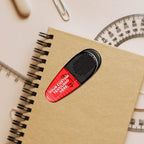 10 Magnetic Memo Holders Set - Customizable Text, Logo - Large Clip, Plastic - TRed