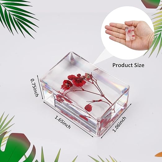 JINLISPIN 10 Pcs Flower in Resin Specimen Pressed Flower Paperweight Flower in Resin Specimen Collection for Desk Real Flowers Samples Paper Weights for Kids Scientific Educational Display Supplies