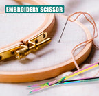 Cross Edge Spring Scissors 5 Inch straight Stainless-Steel Precision Eyebrow & Eyelash Shaping Trimming Scissor, Squeeze, Embroidery, Knitting Micro Tip Craft Scissors (Rainbow Glitter White)