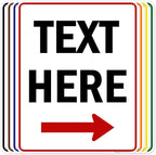 Custom Arrow,Custom Directional Sign, Right Arrow, 24x30 Inches, 55 mil thick HDPE (high density polyethylene) Made in USA by My Sign Center