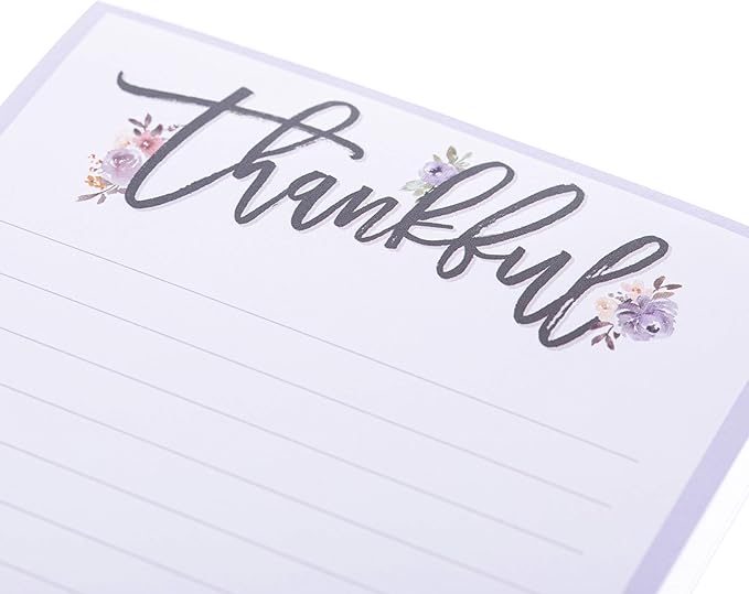 Graphique Magnetic Notepad, Religious – 100 Sheets, 4” x 9.25” x .5” – Front Says, “Thankful”, Sticks to Any Magnetic Surface, Perfect for Shopping and Grocery Lists, Makes a Great Gift (MP1345)