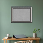 Amanti Art Silver Framed Magnetic Board 26x34 Medium Vision Board for use with Magnets, 100% Metal Sheet to Display Items as Office Decor or for Home Organization in mudroom, Kitchen or Kids Room