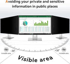 Mamol 21.5 Inch Computer Privacy Screen - Removable Anti Blue Light Glare Filter, Anti-Scratch Protective Film