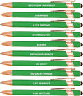 CRME 10pcs Funny Pens Ballpoint Set Black Ink Pen Body has Rubber Coating Writing Long-Term Without Stress Inspirational Fancy Pens Gifts for College Students