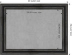 Amanti Art Black Framed Magnetic Board 25x33 Medium Vision Board for use with Magnets, 100% Metal Sheet to Display Items as Office Decor or for Home Organization in mudroom, Kitchen or Kids Room