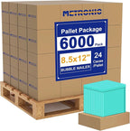Metronic 6000 Pack Bubble Mailer 8.5x12 Inch Teal Full Pallet Usable Size 8.5x11" Waterproof Padded Envelopes Bubble Mailers Cushioning for Shipping,Jewelry Makeup Supplies,Gift Packaging Bulk