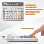 VEWINGL Desktop Calculator, 12-Digit Large LCD Display, Big Computer-Style Keys, Dual Power (Solar & Battery), Auto Sleep Mode, for Office, School, Home & Business 7.5″ x 6.1″ (Gray, L)