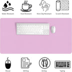Bloss Purple Desk Mat, Desk Matt for Desktop, Large Leather Desk Pad, Desk Pad Mat Waterproof, Computer Mat for Office Work/Home/Decor (31.5 x 15.7 Inches)