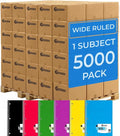 Rosmonde 5000 Packs (Pallet) 1 Subject Notebooks, Spiral Notebook Bulk, Wide Ruled, 70 Sheets (140 pages), 8 x 10-1/2", Bulk Spiral Notebooks for School Districts & Office, 4-7 Days Transit