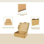 WINHPH 12x9x4 Inches Shipping Boxes, White Corrugated Cardboard Literature Mailer for Small Business, Set of 20 Packaging Supplies