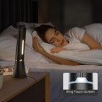 COTLIKE Light Therapy Lamp, 10000 LUX UV-Free LED Sunlight Light, Full Spectrum Mood Light, Touch Control Desk Lamp with Night Light Function Work Office Home -Black