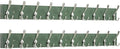 SKOLOO Creations Forest Green Solid Wood Wall Mounted Coat Rack, 10 Hooks, 38-1/8" Long - Kitchen, Mudroom, Entryway, Bathroom - Includes Mounting Hardware, Wall Coat Hanger, Towel Rack, Pack of 2
