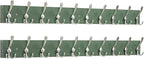 SKOLOO Creations Forest Green Solid Wood Wall Mounted Coat Rack, 10 Hooks, 38-1/8" Long - Kitchen, Mudroom, Entryway, Bathroom - Includes Mounting Hardware, Wall Coat Hanger, Towel Rack, Pack of 2