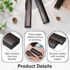 uxcell 1 Pair Calligraphy Paper Weights, 11.8" Wooden Paperweight Desk Accessory for Home Office Calligraphy Practice Drawing Writing, Gift for Writers Professionals, Brown
