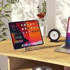 Dooiclear 5 Pack Acrylic Display Stand, Plate Stand for Display, Clear Easel Stand, Display Holder for Card, Frame, Picture, Magazine, Book, CD, Phone (Small/ 3 Inch)