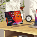 Dooiclear 5 Pack Acrylic Display Stand, Plate Stand for Display, Clear Easel Stand, Display Holder for Card, Frame, Picture, Magazine, Book, CD, Phone (Large/ 4.5 Inch)