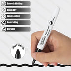 Duchong Black Permanent Markers, 30 Count Permanent Markers Bulk, Quick Drying Marker, Waterproof, Smooth, Durable, Works on Packing, Wood, Glass for Kids Adult Doodling, Marking