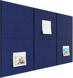 Baysola Large Cork Boards for Walls – 36" x 24" Self Adhesive Felt Wall Tiles, Ideal for Office Black Bulletin Board, Easy to Install Pin Board Photo Board
