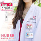 Aoryalps Retractable Badge Reel Holder Retractable with ID Clip for Nurse Nursing Name Tag Card Nursing Student Teacher Doctor Medical Assistant Work Office Clip-Gifts for Nurse