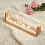 Custom Name Plate for Desk, Personalized Light Up Acrylic Desk Name Plate, Personalized Office Gifts for Women Men, Contemporary Desk Decor