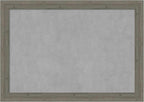 Amanti Art Grey Framed Magnetic Board 29x41 Large Vision Board for use with Magnets, 100% Metal Sheet to Display Items as Office Decor or for Home Organization in mudroom, Kitchen or Kids Room
