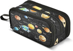 BOENLE Solar System Space Planets Pencil Case Box Boys Girls Large Pencil Pouch with Zipper Compartments Big Capacity Stationery Pen Bag Organizer for Kids Teens Adults School