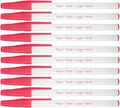 SyPen Personalized Stick Pens With your Custom Logo or Text-500 Pack Bulk-for Businesses, Parties, and Events, Custom Printed Slim Ballpoint Pens with Cap, Pink, Black Ink