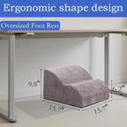 OpyTikar Foot Rest for Under Desk at Work.Multifunctional 3-Tier Foot Stool,with Washable Footrest.for Under Desk,Office Chair Gaming Chair & Sofa,Leg Elevation Pillow,Supports Posture (Grey)