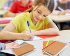 Zegrox A5 Notebook Bulk, 48 pack Kraft Cover College ruled Travel Journals with Pastel Color Spine for Students Office, 60 Lined Pages, 8.3”x 5.5”