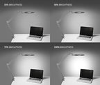 Neatfi XL Bifocal LED Magnifying Lamp, 7-Inch Acrylic Lens, 5D/20D Magnification, Hands-Free, Dimmable, 84 SMD LED, Adjustable Arm for Crafts, Reading, Close Work (Silver, with Clamp)