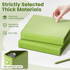 SUNEE 3 Ring Binder 1 Inch 1 Pack, Clear View Binder Three Ring PVC-Free (Fit 8.5x11 Inches) for School or Office Supplies, Tender Green