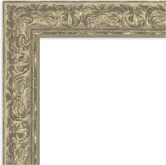 Amanti Art Silver Framed Magnetic Board 31x43 Large Vision Board for use with Magnets, 100% Metal Sheet to Display Items as Office Decor or for Home Organization in mudroom, Kitchen or Kids Room