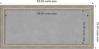 Amanti Art Silver Framed Magnetic Board 25x53 Oversize Vision Board for use with Magnets, 100% Metal Sheet to Display Items as Office Decor or for Home Organization in mudroom, Kitchen or Kids Room