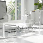 Custom Office Name Plate for Desk, Desk Name Plate Personalized, Personalized Gifts for Women, Appreciation Gifts for Employee Coworkers Boss Teacher, Office Accessories (Logo/Image)
