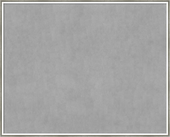Amanti Art Silver Framed Magnetic Board 33x41 X-Large Vision Board for use with Magnets, 100% Metal Sheet to Display Items as Office Decor or for Home Organization in mudroom, Kitchen or Kids Room