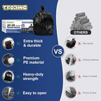 T.FORING 30-35 Gallon Trash Bags Heavy Duty 1.5 Mil - 35" x 37" 100 Count Large Black Garbage Bags 30+ Gallon Strong Plastic Trash Can Liners for Home Kitchen Commercial Lawn and Leaf