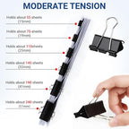 208 PCS Binder Clips Assorted Sizes – 0.6"-2" Black Metal Paper Clamps, Micro and Mini/Small/Medium/Large/Extra Large Binder Clips Set, Canned Office Supplies for Home/School