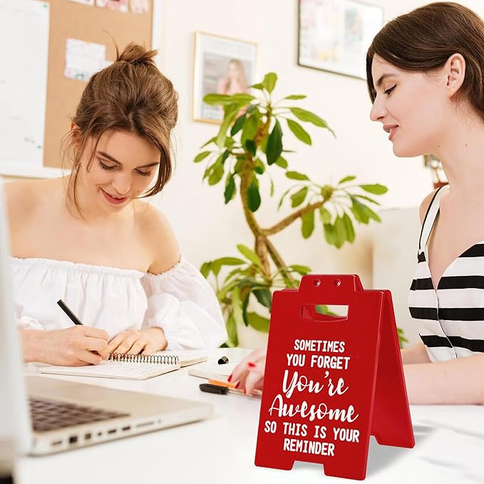 Funny Office Gag Gifts Sometimes You Forget You're Awesome So This is Your Reminder Desk Sign for Men Women Coworker Boss(You're Awesome)