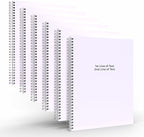 Custom Spiral Notebook Journals with a Pastel Purple Colored Cover - 6 Pack of 8.5" x 11" – College Ruled, Hard Cover, 50 Sheets Per Book – For Journaling, Office, School Supplies, etc.