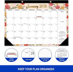 COMIX 12 Month Desk Calendar 2026 (Jan 2026–Dec 2026) – 17" x 12" Wall Calendar with to-Do List & Notes,2026 Calendar Monthly Planner for Home, School, or Office Organization