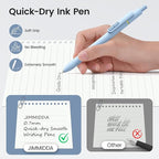 JIMMIDDA 8Pcs Black Gel Pens - 0.7mm Medium Point Black Ink Pens | Smooth Writing - Quick Drying Retractable Pen for Men Women (Morandi - 8Pcs)