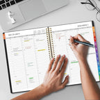 SUNEE 2026 Appointment Book, 2026 Hourly Planner 8.5" x 11", Hourly, Weekly & Monthly Planner - from January 2026 - December 2026, Flexible Cover, Note Page, Pocket, Bookmark, Black