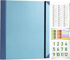 The Life Book Document Organizer - Binder for Important Documents, Document Organizer Foliofor Bills Checks Birth Certificates etc (Blue)