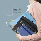 POPRUN 2026 Pocket Planner with Hourly Time Slots for Purse, (Small Size-4'' x 6.25'') - Daily Weekly and Monthly Calendar Agenda 2026 Appointment Book with Inner Pocket, 100 GSM - Pacific Green
