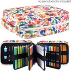 qianshan Pencil Case Holder Slot - Holds 260 Colored Pencils or 180 Gel Pens with Zipper Closure