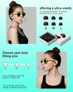Clicar Ear Plugs for Sleeping,30dB Noise Cancelling Earbuds,Concert Ear Plugs for Swimming,Snoring,Sider Sleepers Airplane,Silicone Ear Plugs for Noise Reduction,Side Sleepers Invisible Earbuds