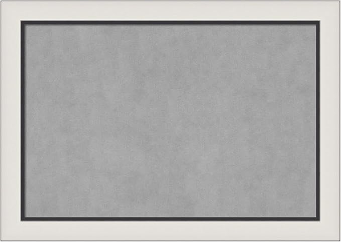Amanti Art Silver Framed Magnetic Board 30x42 Large Vision Board for use with Magnets, 100% Metal Sheet to Display Items as Office Decor or for Home Organization in mudroom, Kitchen or Kids Room