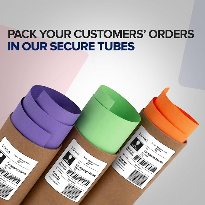 Paclord 4" x 12" Heavy-Duty Reinforced Cardboard Mailing Tube, Pack of 1 Tube with 2 Caps – Secure USPS Approved – Great for Shipping and Storing of Prints, Artwork, Posters or Documents